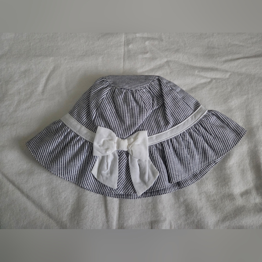 Janie and Jack Striped Sun Hat with Bow